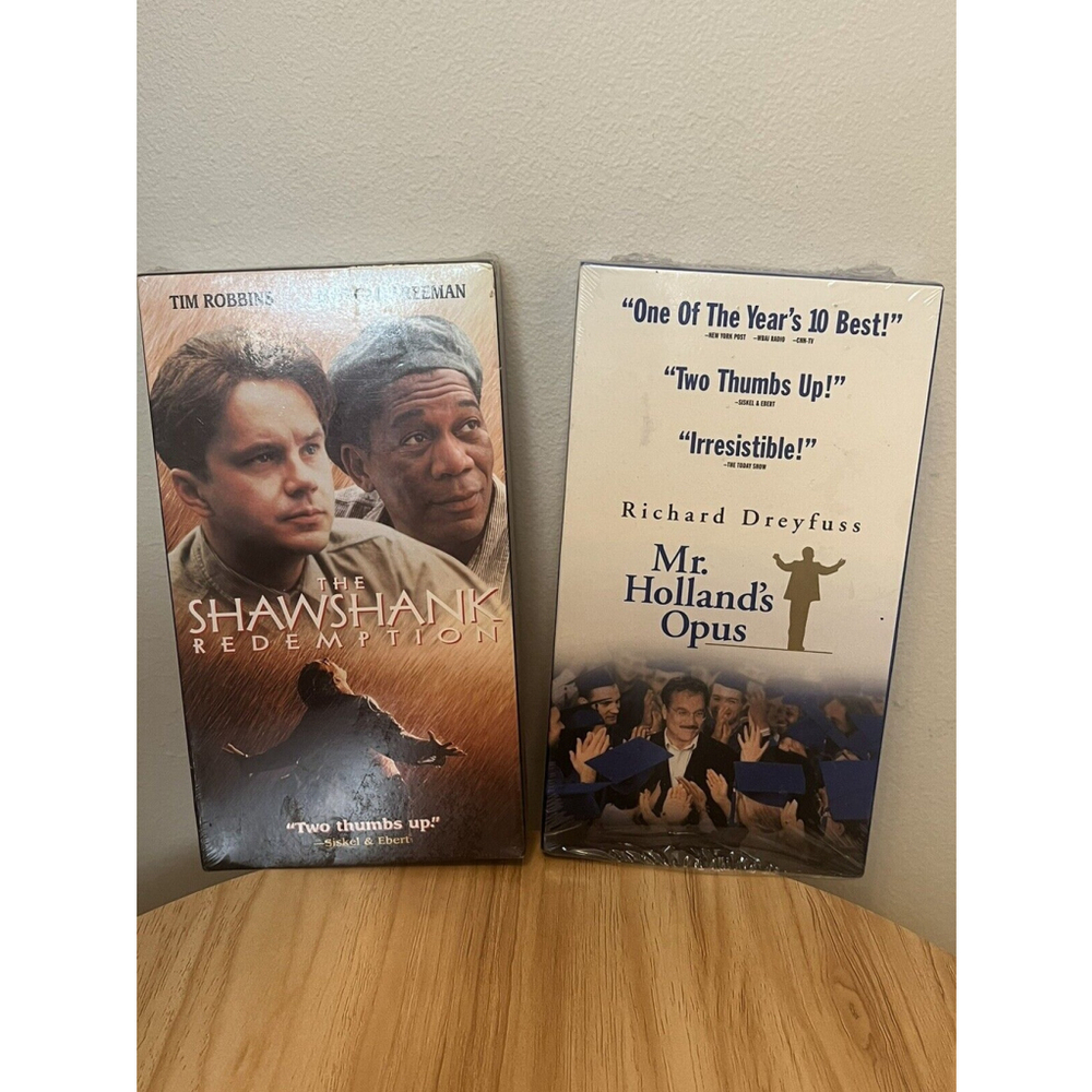Vintage VHS lot Of 2 Mr. Holland’s Opus & The Shawshank Redemption - SEALED NEW